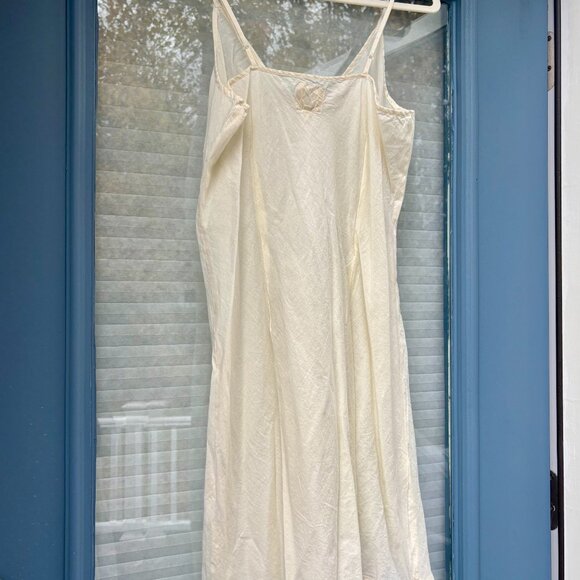 NWT Designer Bsbee Sustainable Clothing 100% Cotton Natural Cream Slip Dresses - Picture 6 of 13